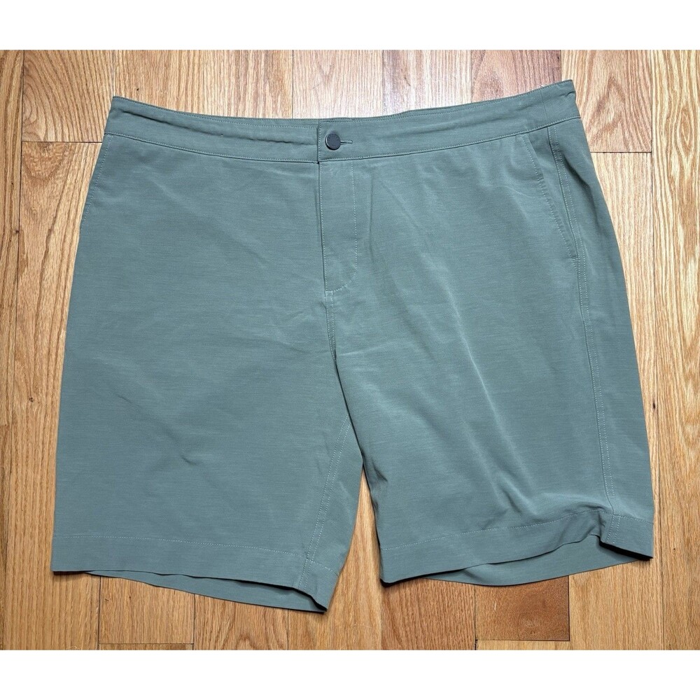 Faherty All Day Shorts Mens 40 Green Chino 7 Inch Drawstring Quick Dry Casual